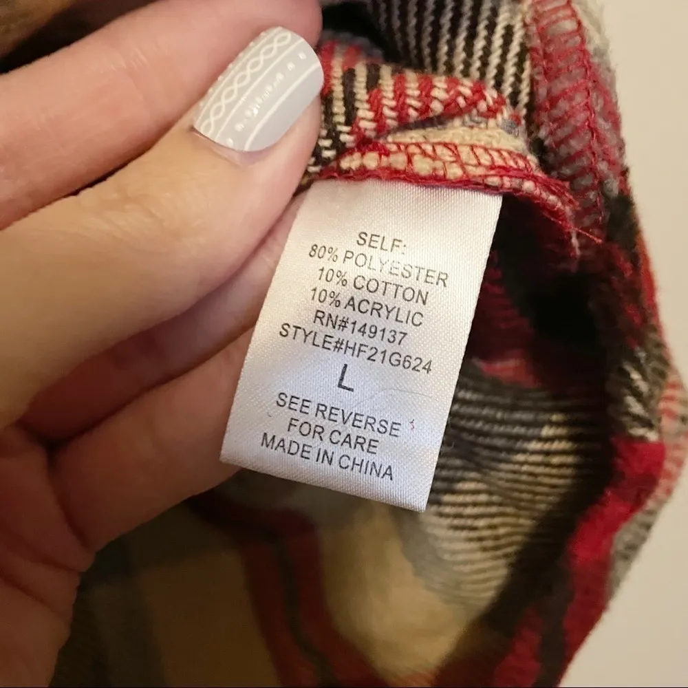 HYFVE HYFVF NWOT Red Plaid Western Shacket - Image 5