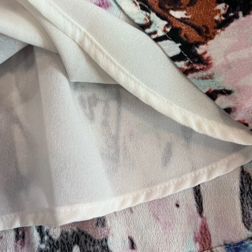 artistic abstract watercolor print dress size 0 NWOT - Image 6