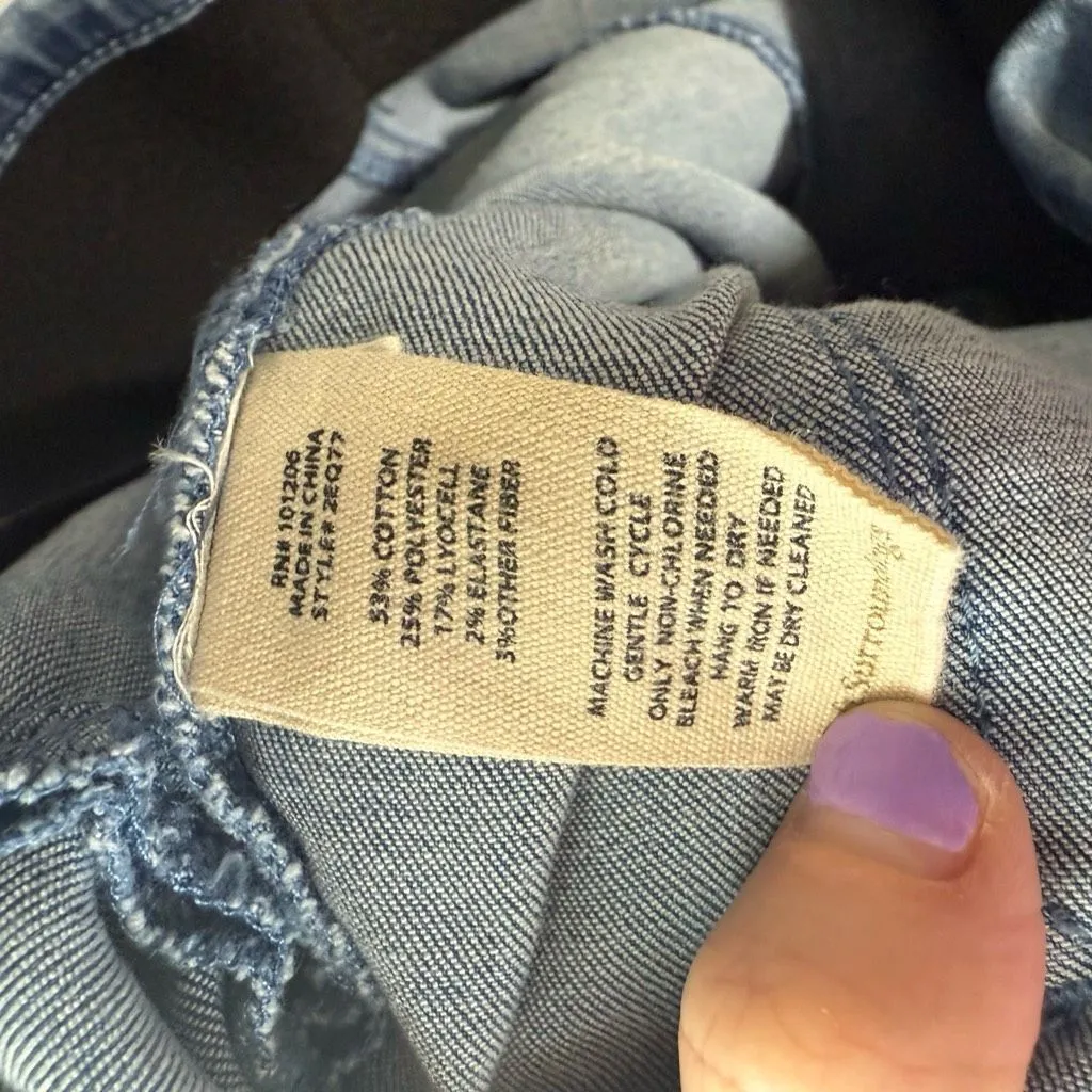 Soft Surroundings  Women’s Medium Denim Pull on Jeans - Image 5