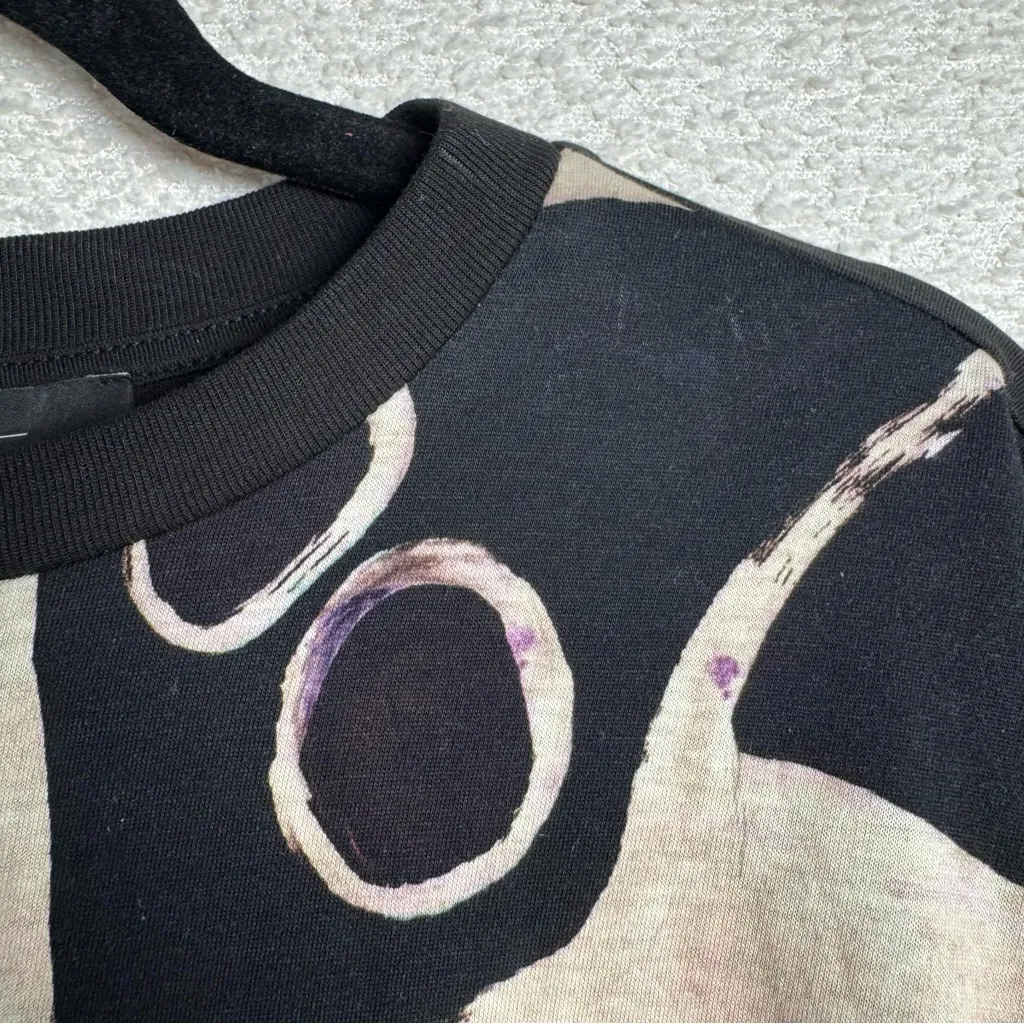 MaxMara Weekend X Phantasie Viterbo Beige and Black Abstract T - Image 12