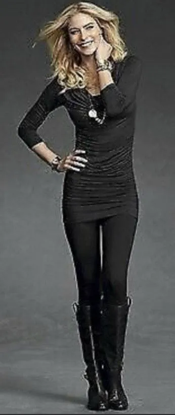 176 Tunic Dress Black Cowl 3/4 Sleeves - $40 (73% Off Retail) - From Renee