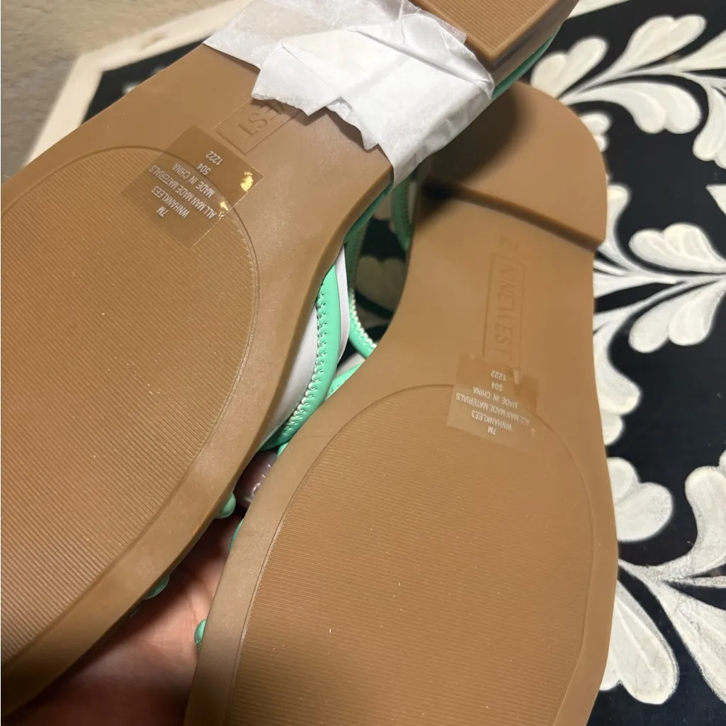 Nine West Hanklee Ankle Strap Flat Sandals - Image 3