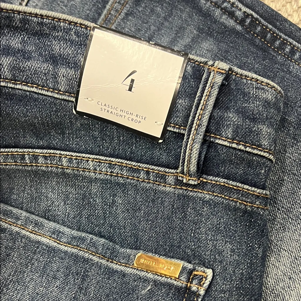 White House Black Market Dark Blue Straight Jeans - Image 4