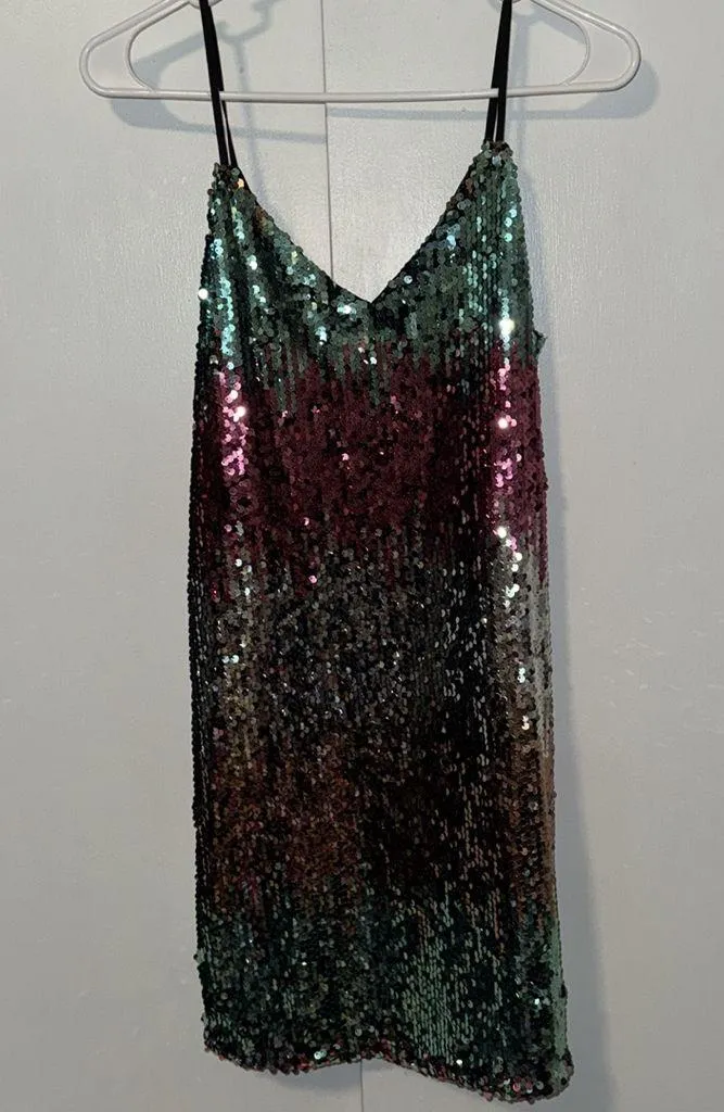 Express Gradient Sequin Mini Dress Women’s S Small - Image 5
