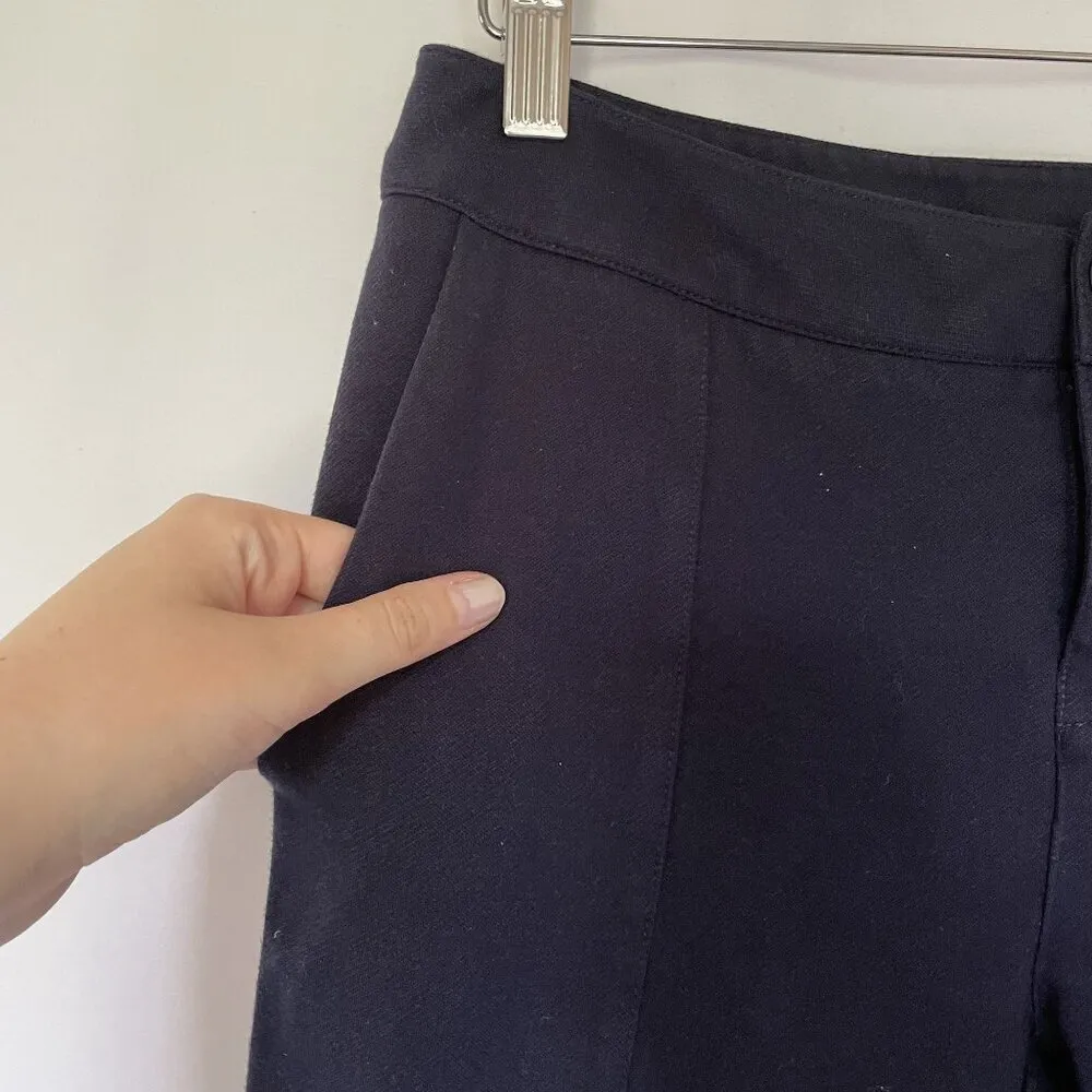 cabi navy blue pants pockets rayon nylon spandex business casual women's size 4 - Image 3