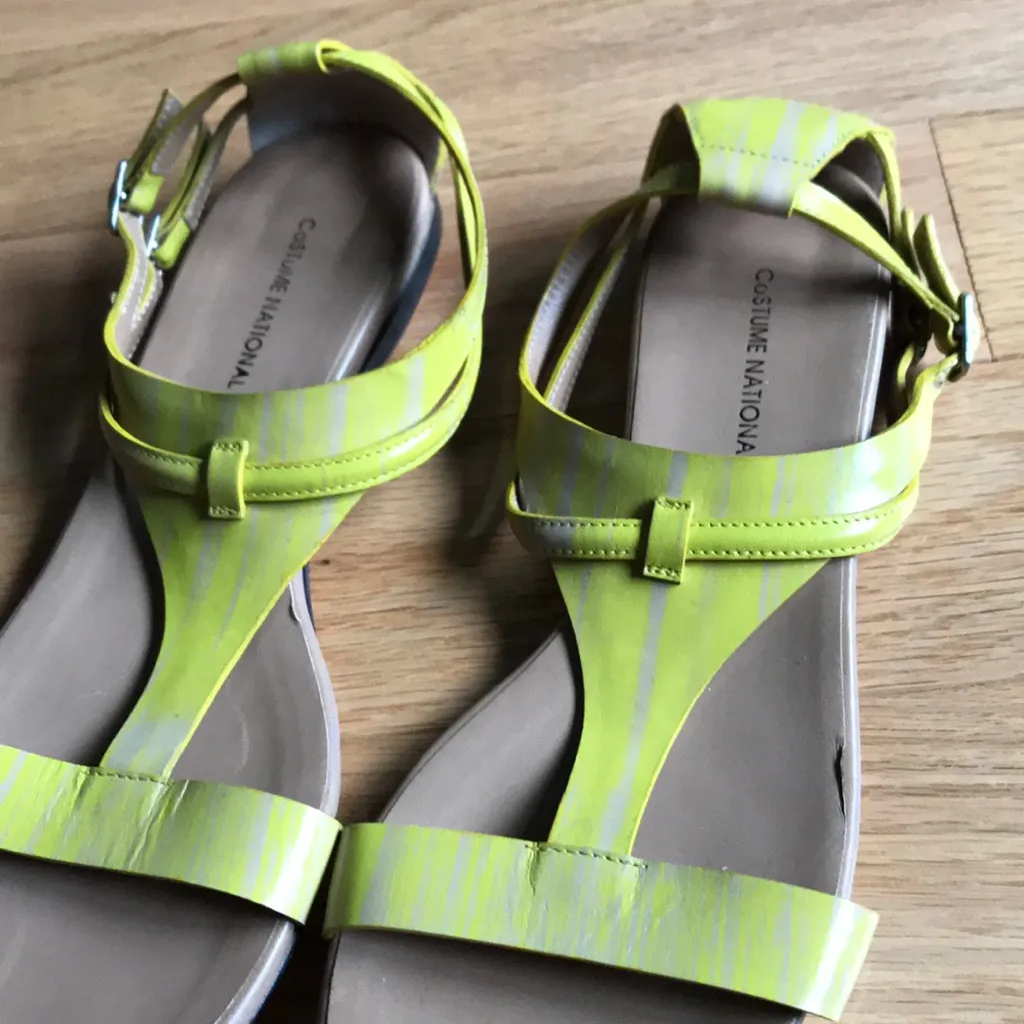 COSTUME NATIONAL Yellow Sandals Size 10 - Image 3