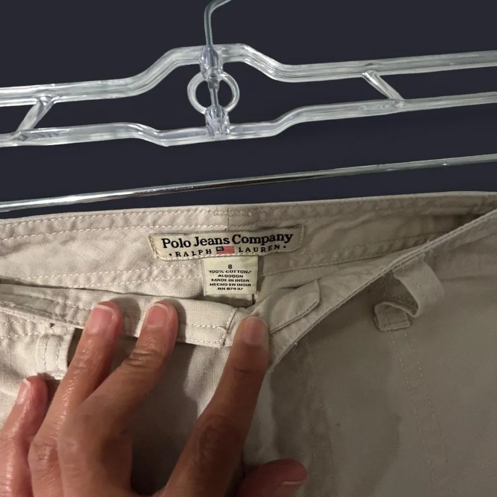 Used Polo Ralph Lauren Women’s Beige Capri Pants Casual Cropped Size 8 - Image 3