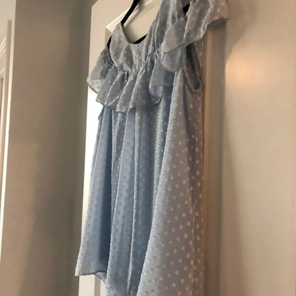 Entro Baby Blue Cold Shoulder Top - L - Image 3