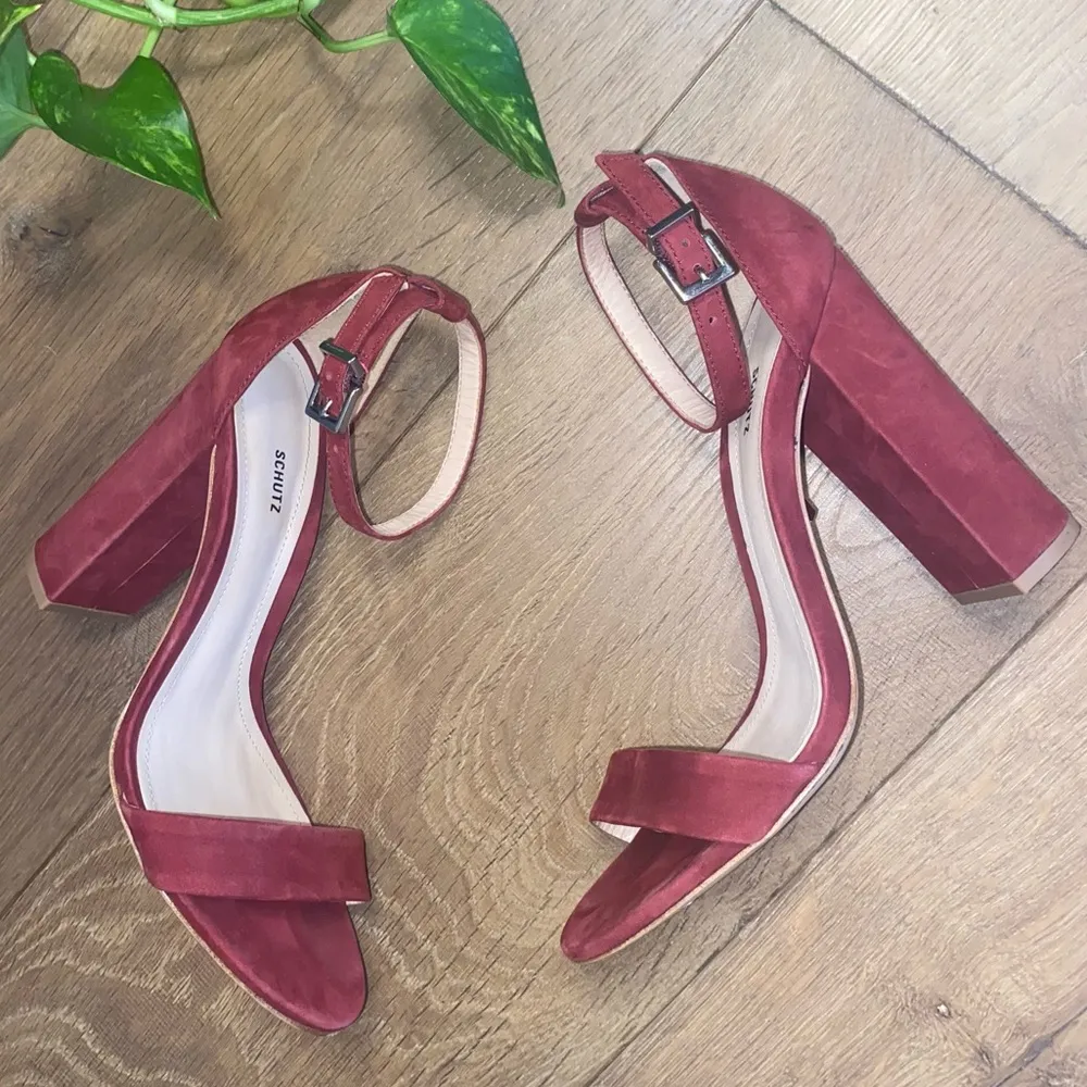 SCHUTZ Enida Nubuck Dark Sangria - Image 4