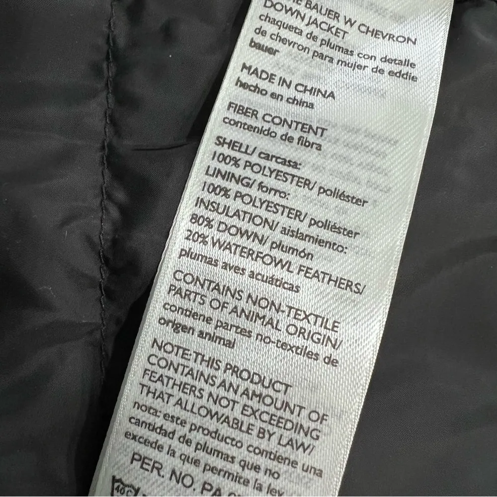 NWT Eddie Bauer Black 650 Fill Down Lightweight Jacket Small - Image 10