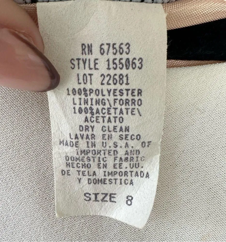 S.L. Fashion Asymmetric Flounce Tiered Ruffle Neutral Color Block Sheath Dress 8 - Image 5