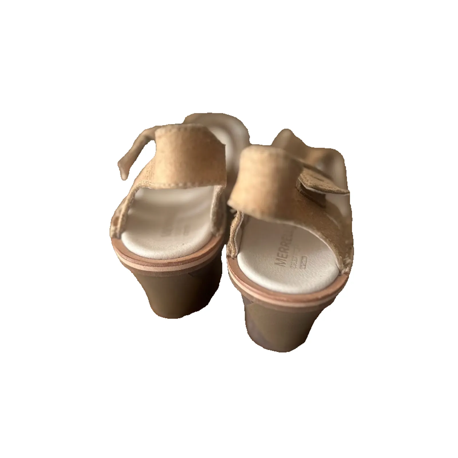 Merrell Sirah Lattice Wedge Sandal Prairie Brown Leather Walking Shoes Size 9 - Image 5