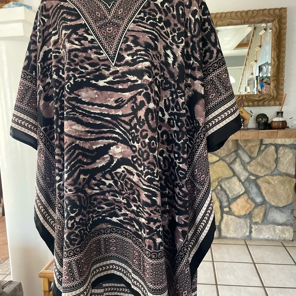 good times animal print kimono One Size Brown Size undefined - Image 2