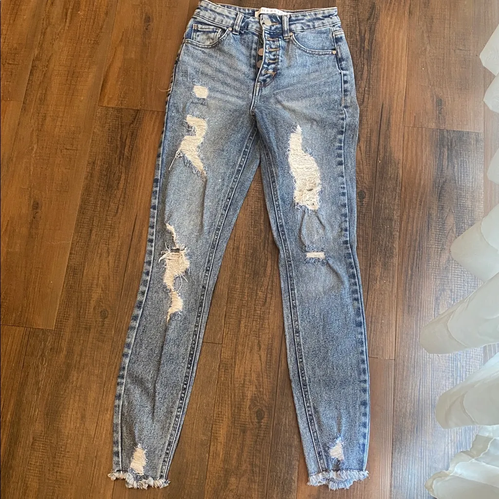 Tinseltown Distressed Blue Denim - Image 2