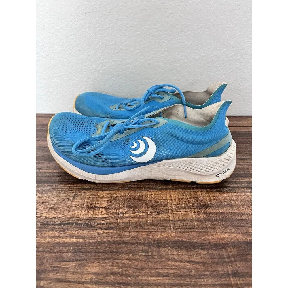 Topo Athletic Women's Cyclone Running Shoes, Sky/Gold Size 10 Blue - Image 7