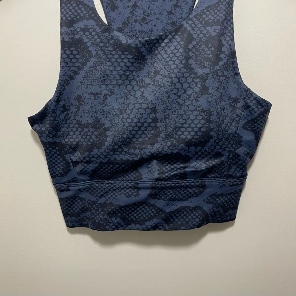 Allfenix Indie Python Snakeskin Longline Sports Bra Black Size M - Image 3