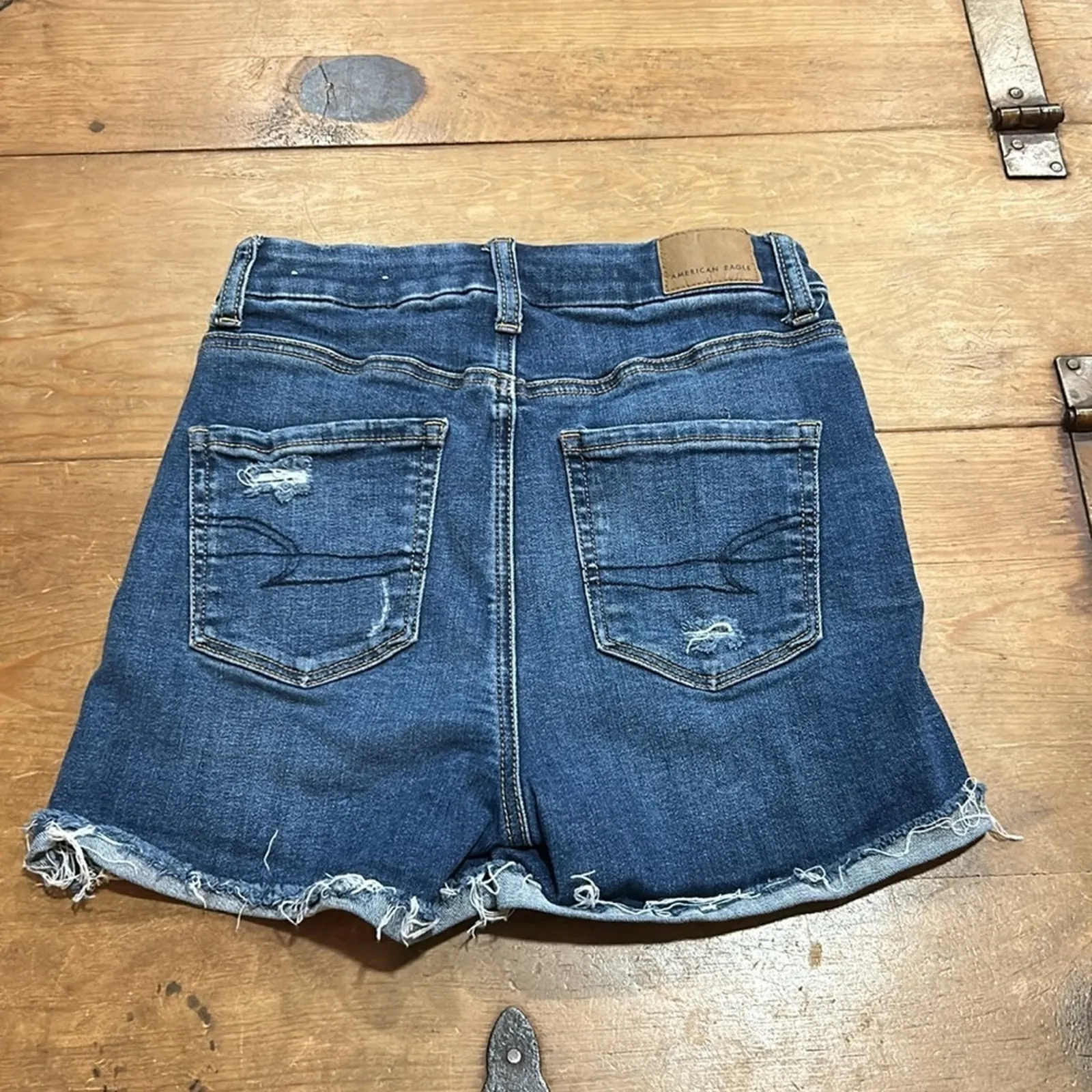 Juniors American Eagle Next Level Stretch Jean Shorts Size 0 - Image 5