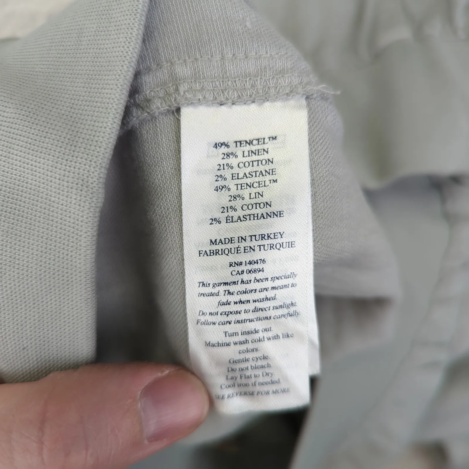 Faherty Arlie Day Pant Stone‎ Womens Medium Coastal Linen Jogger Pants Casual - Image 4