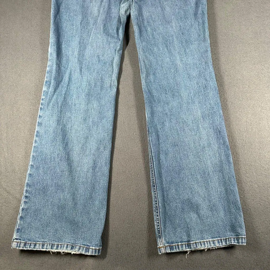 Vtg Coldwater Creek Bootcut Jeans Womens 10 Cotton Blend Light Wash Denim Blue - Image 8