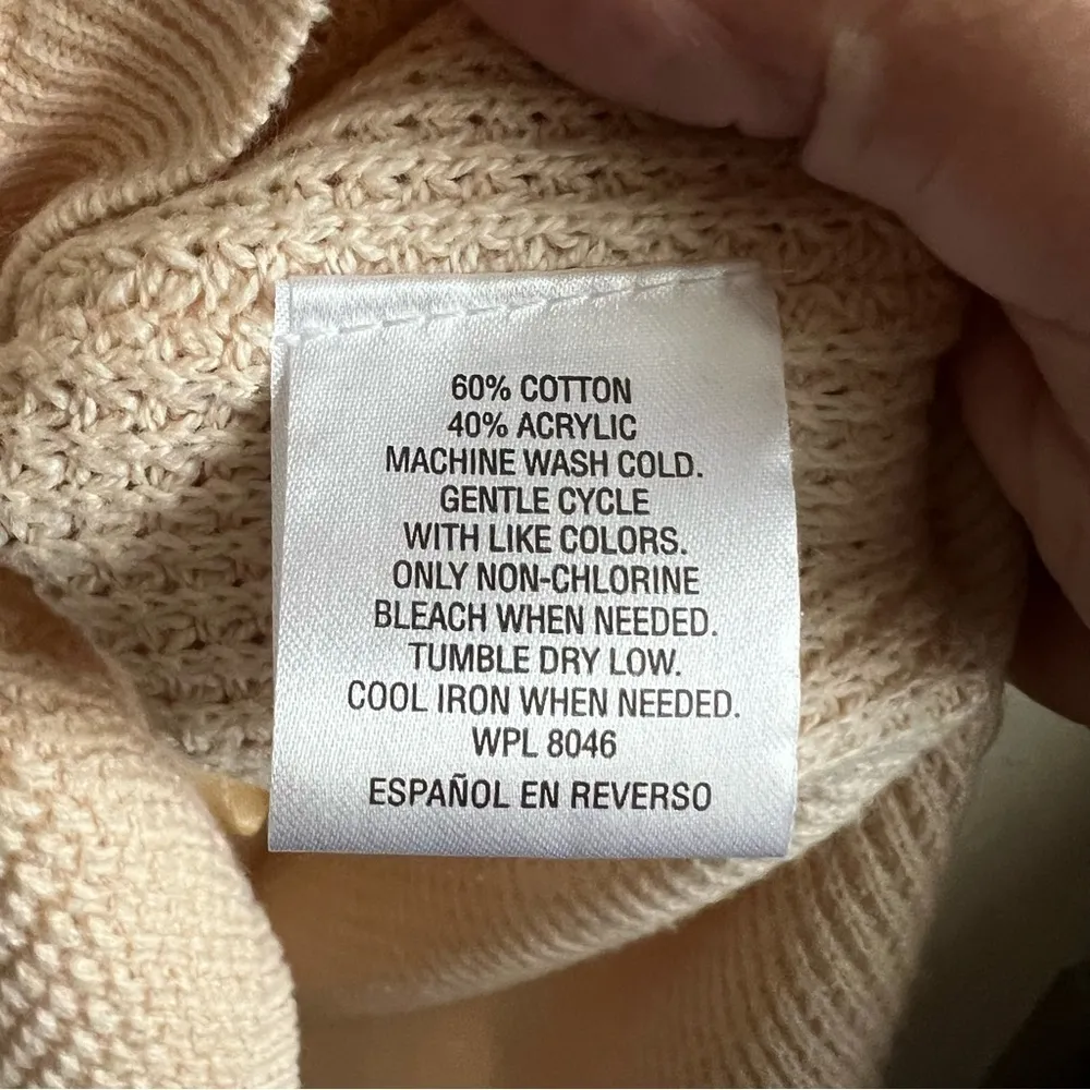 Maison Jules Cream Longline Button Down Waffle knit‎ Cardigan - Image 7