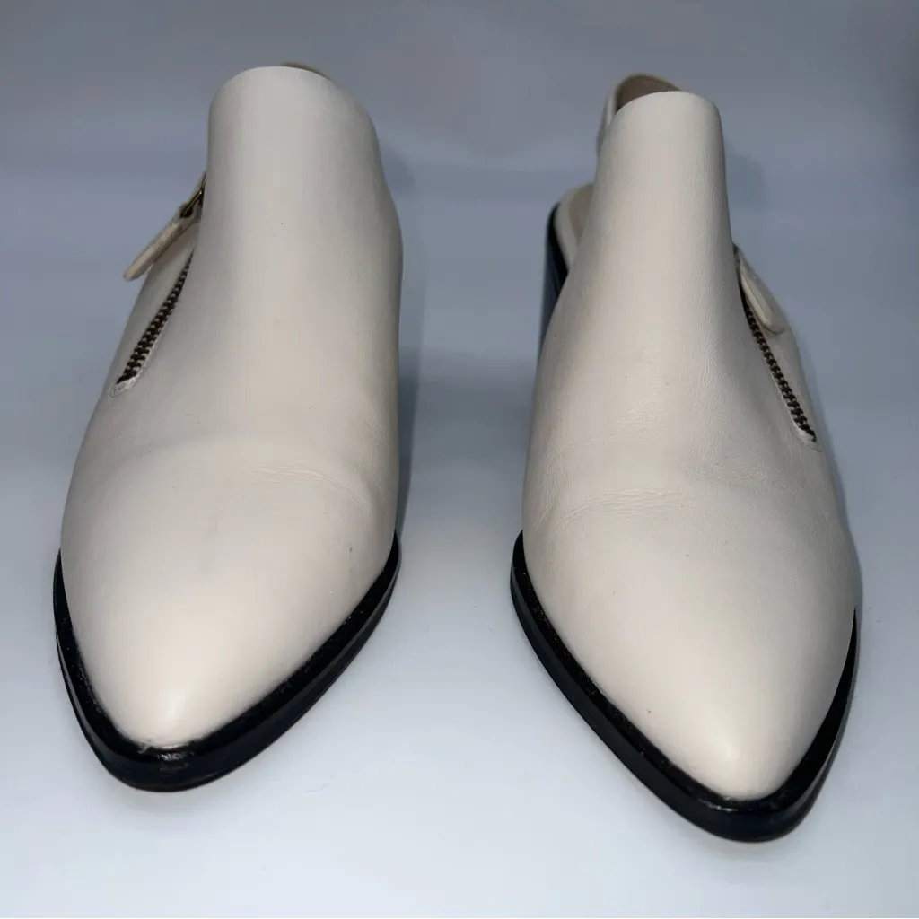 Cole Haan Women’s Off-White/Cream Slingback Leather Mules w/3” Block Heel-Size 7 - Image 5