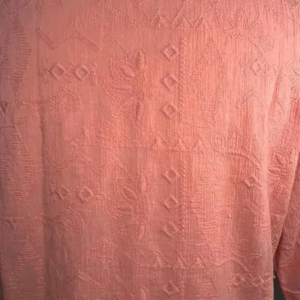 White Sierra‎ Peach Lightweight Casual 100% Cotton Top - Image 5