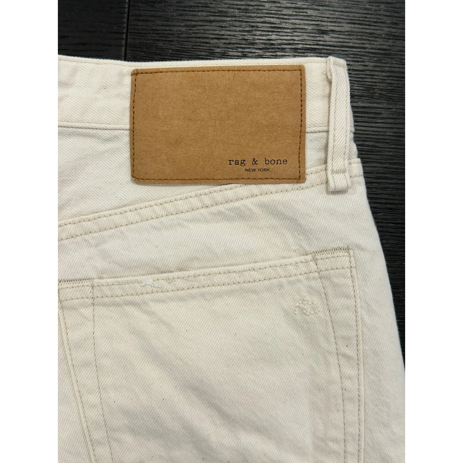 Rag & Bone Maya High Rise Walking Short Bone White size 25 - Image 5