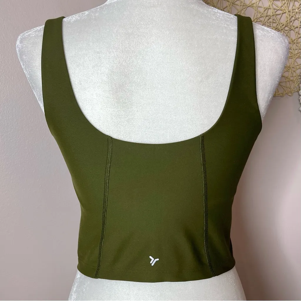 Old Navy Light Support PowerSoft Longline Sports Bra (Ancient Forest) - medium - Image 5