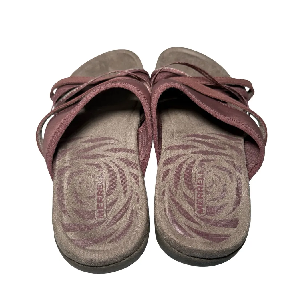 Merrell Terran 3 Cush Slide Sandals Womens 7 Maroon Outdoor Comfort - Image 7