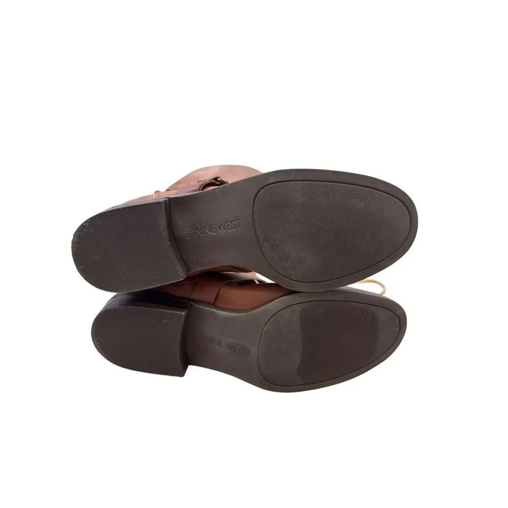 Nine West Womens Brown Knee-High Riding Leather Boots 6.5M SKU 7435 - Image 8