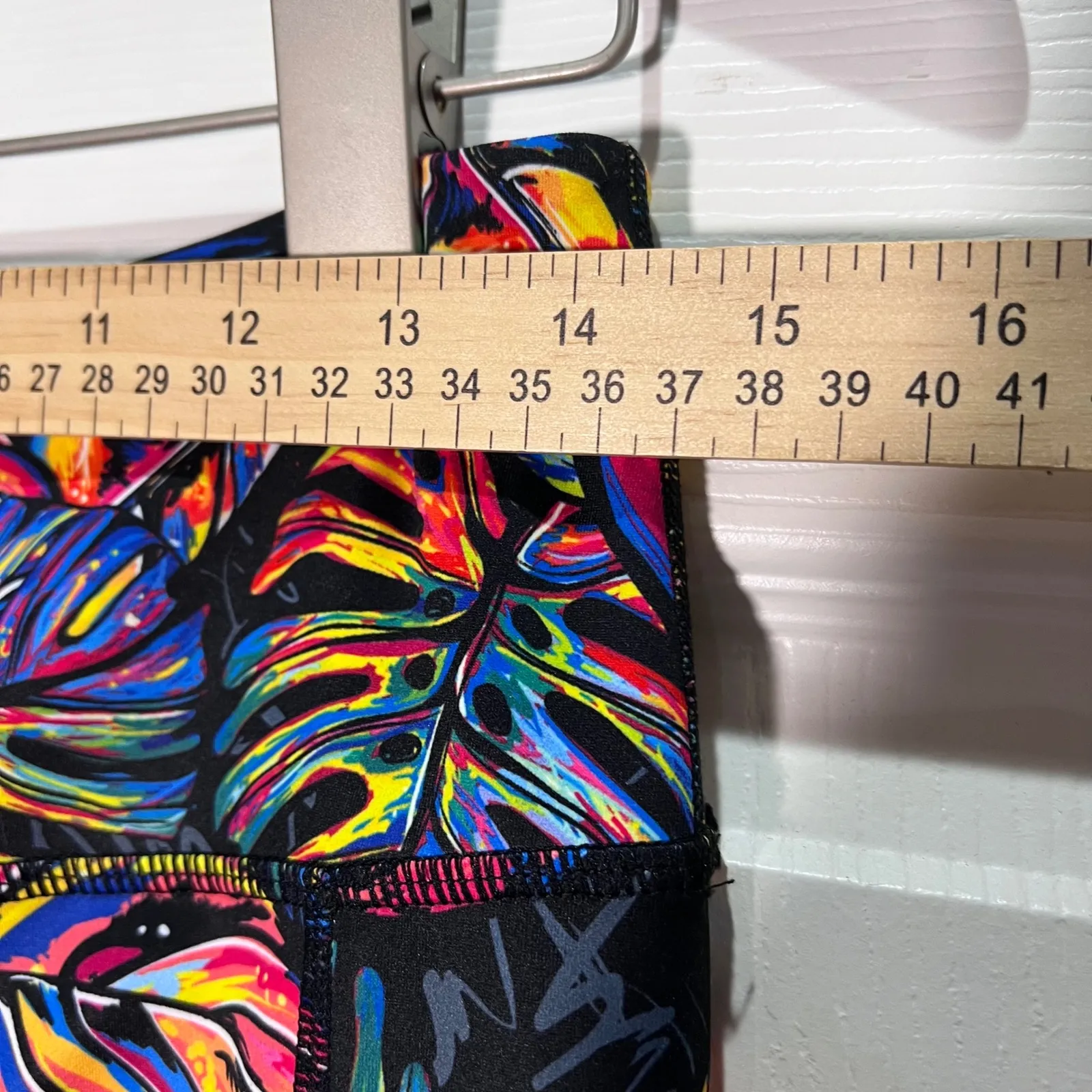 Constantly Varied Gear CVG Women's Leaf Print Leggings Workout High Waist Gym Black Size L - Image 3