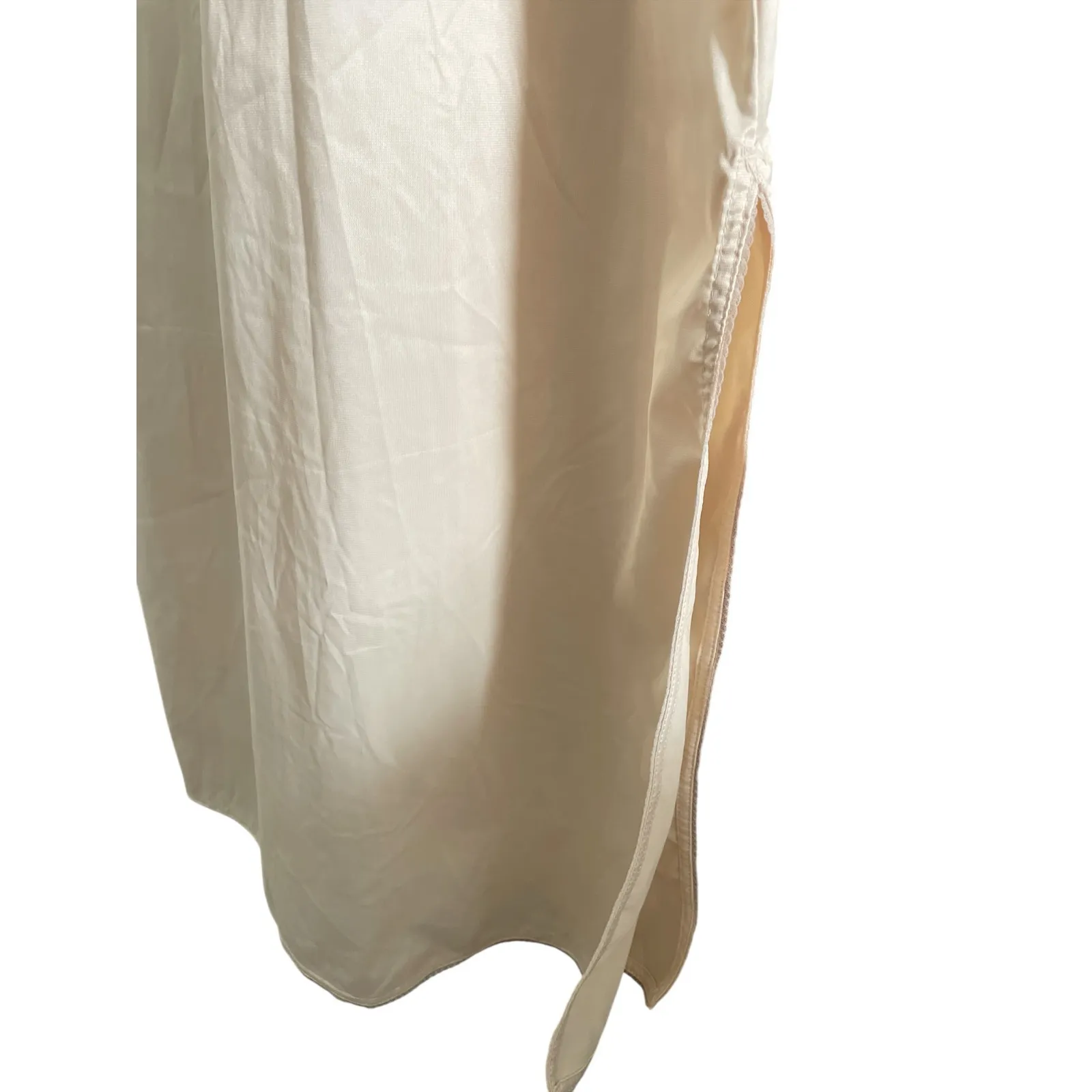 Van Raalte Vintage 60s Pale Pink High Side Slit Slip Dress 34 - Image 3