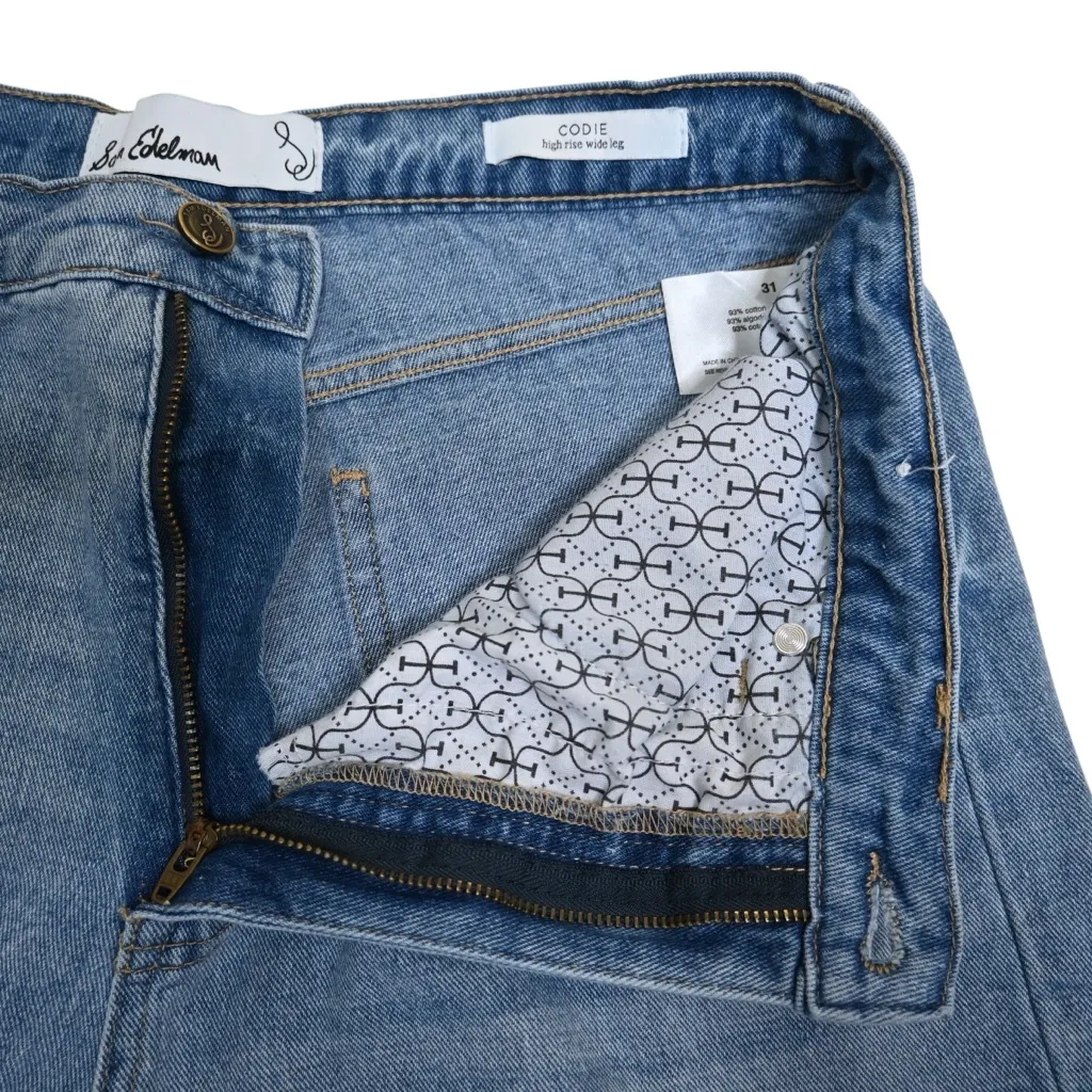 Sam Edelman Women's 31 High Rise Codie Wide Leg Jean - Image 8