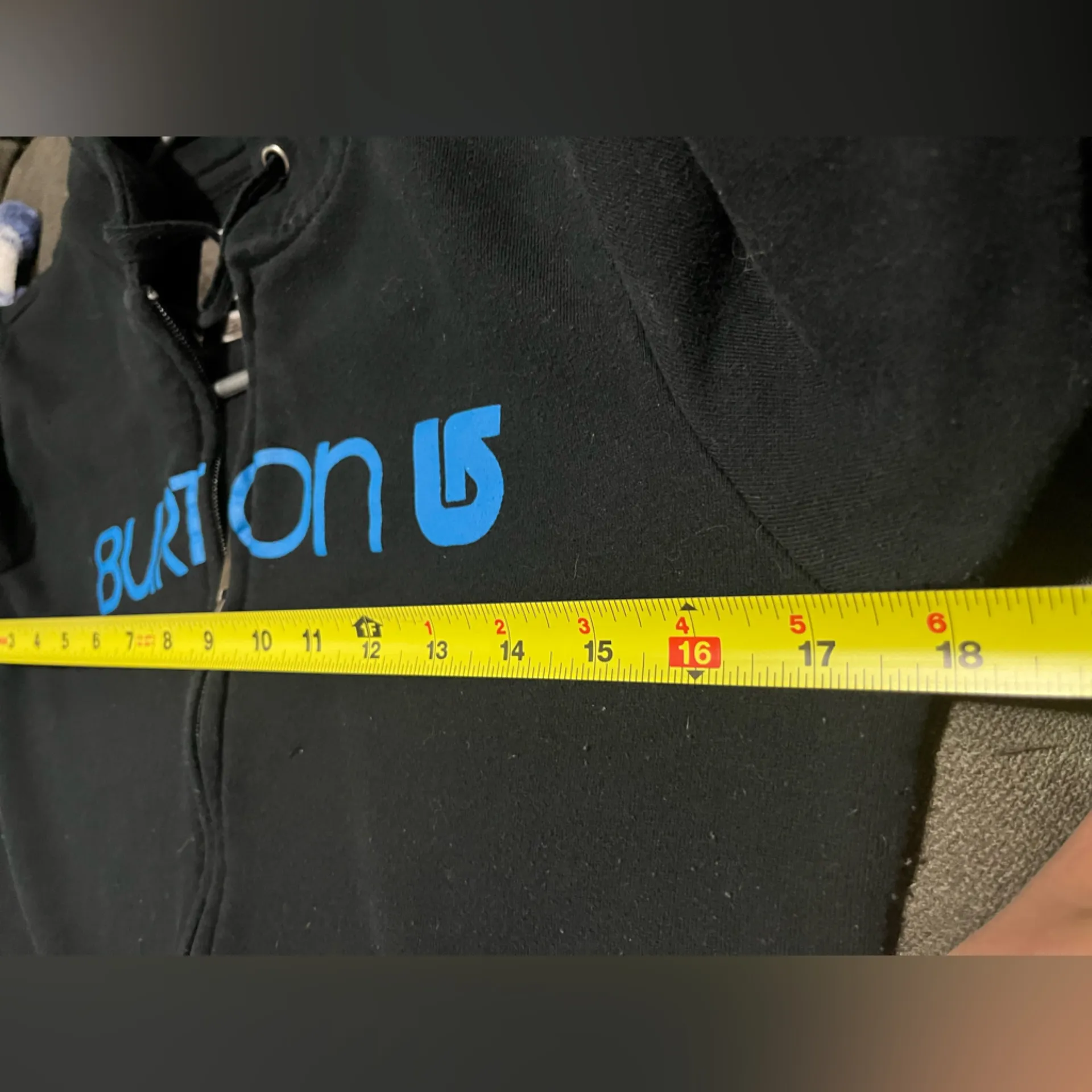 Burton Hoodie Women’s Small Black Full Zip Logo Long Sleeve - Image 4