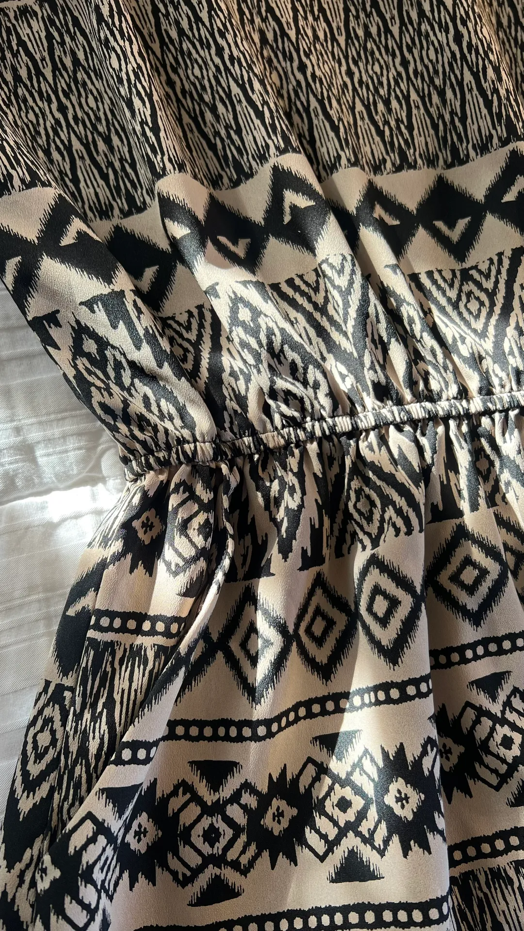 Black And Tan Tribal Printed Short Dress From - Image 2