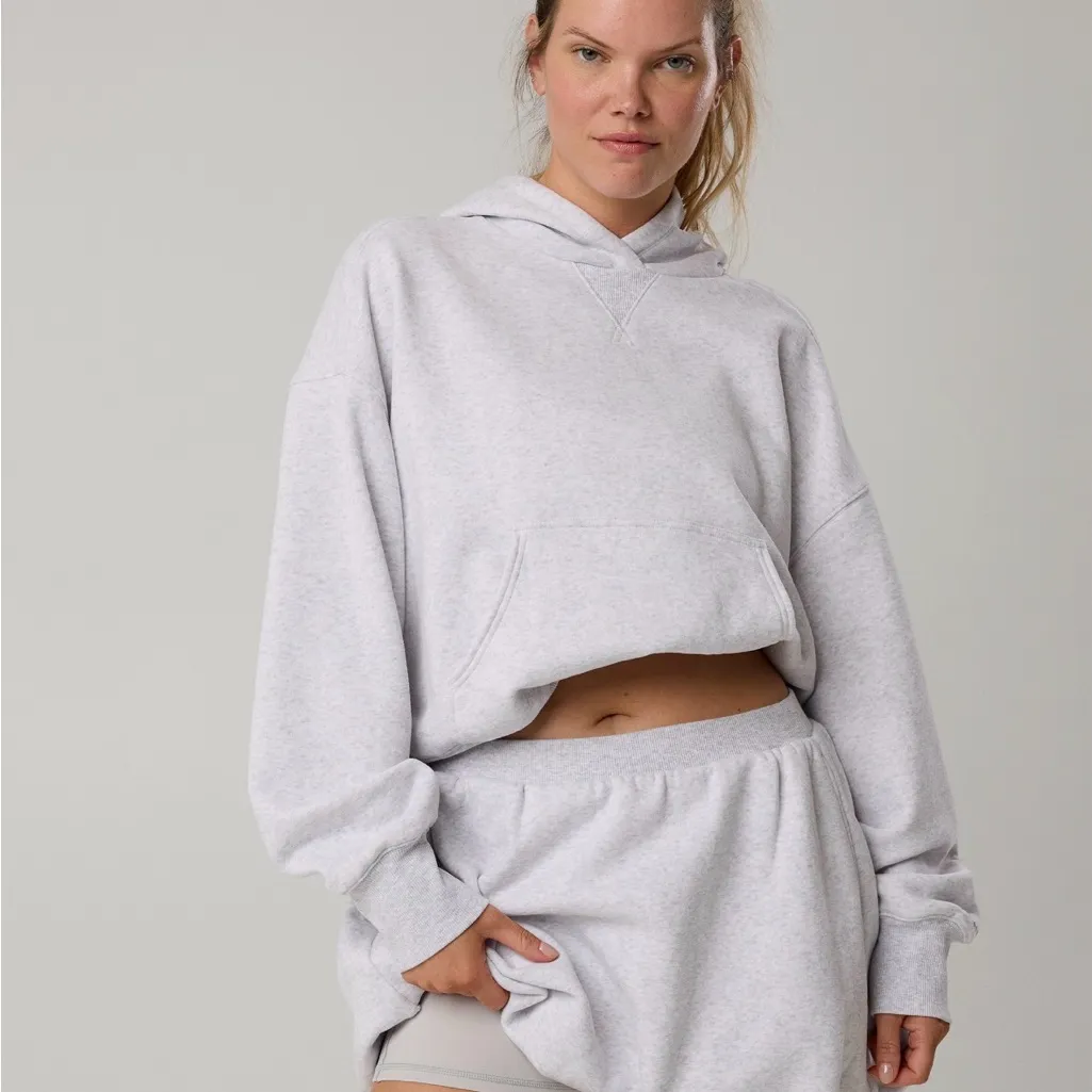 NWT OFFLINE By Aerie Cloud Fleece Bubble Skort Gray Pull on Size Small XL - Image 2