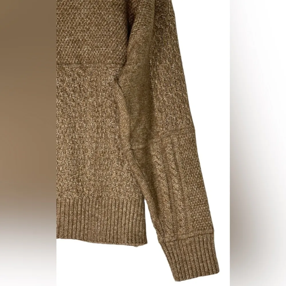 HIPPIE ROSE Mock-Neck Mixed-Stitch Sweater - Image 4