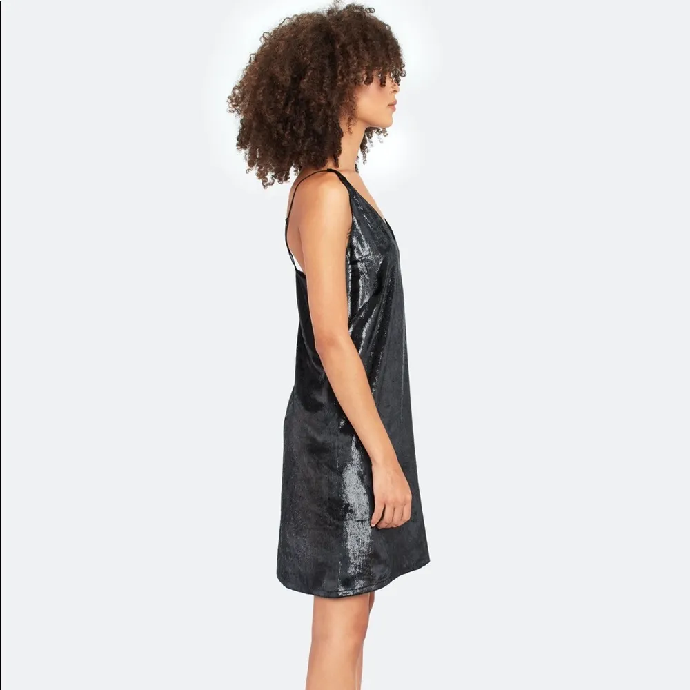 J Brand Brielle V-Neck Slip Velvet Mini Dress NEW - Image 4