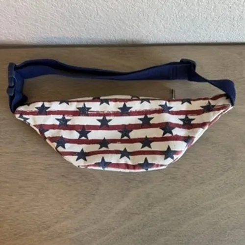 Stars Stripes‎ Fanny Pack Belt Bag Travel Festival Patriotic USA Red White - Image 2