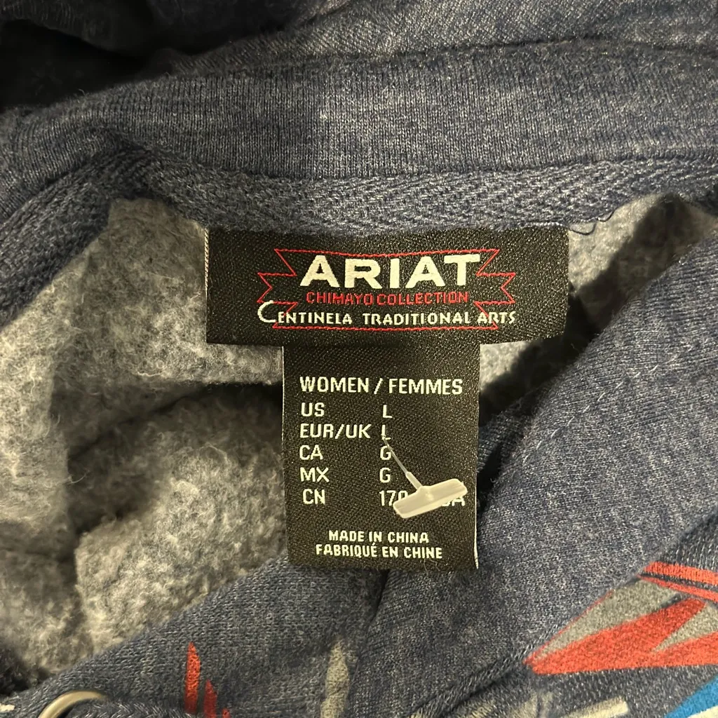 Ariat  Chimayo Aztec Western Boho print pullover hoodie size Large - Image 8