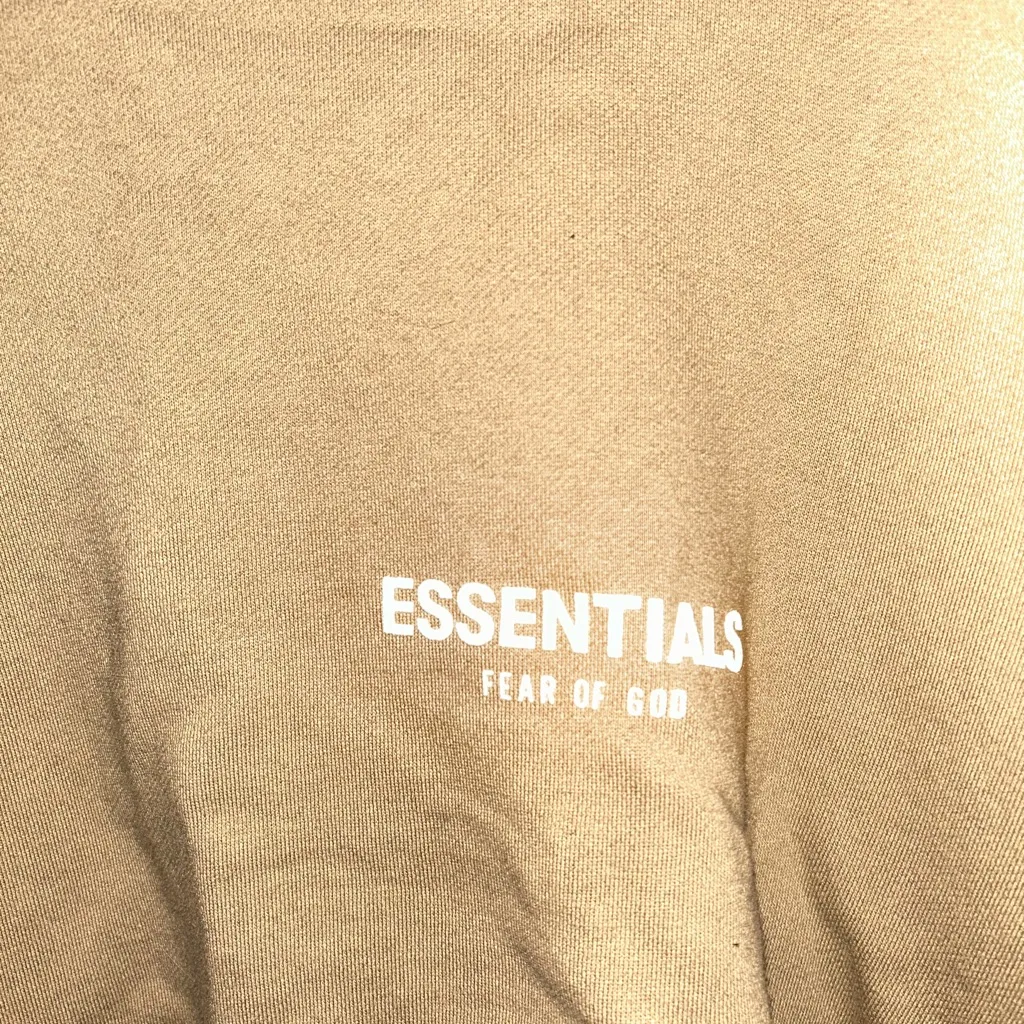 Essentials Fear of God Cowl Neck Sweatshirt in Beige Tan Size M - Image 2