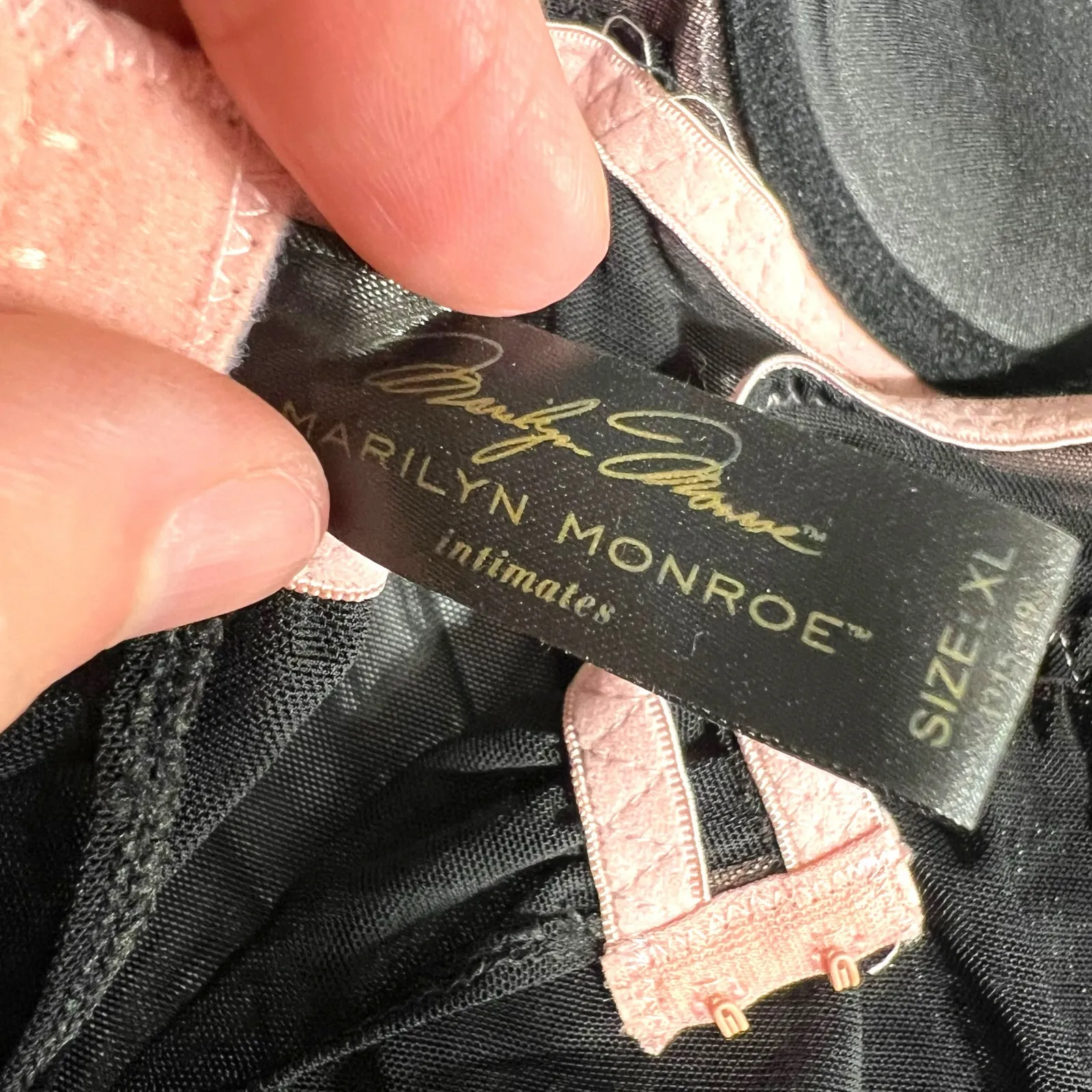 Marilyn Monroe Womens Negligee Lingerie Nightie Chemise Underwire Black Pink XL - Image 13