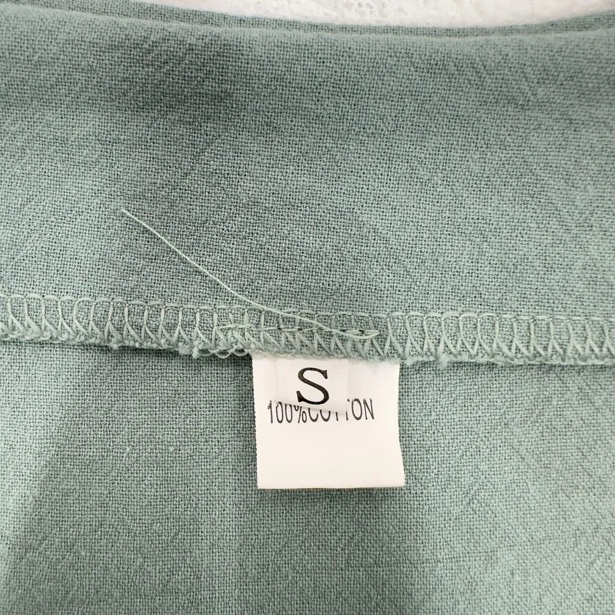 Floral Embroidered Jumpsuit Wide Leg Overalls Romper Sleeveless Casual Gardening - Image 5