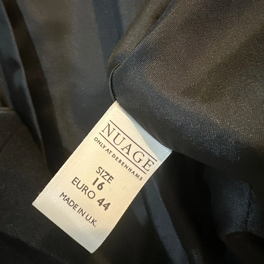 NWT Nuage at Debenhams black long coat size 16 - Image 13