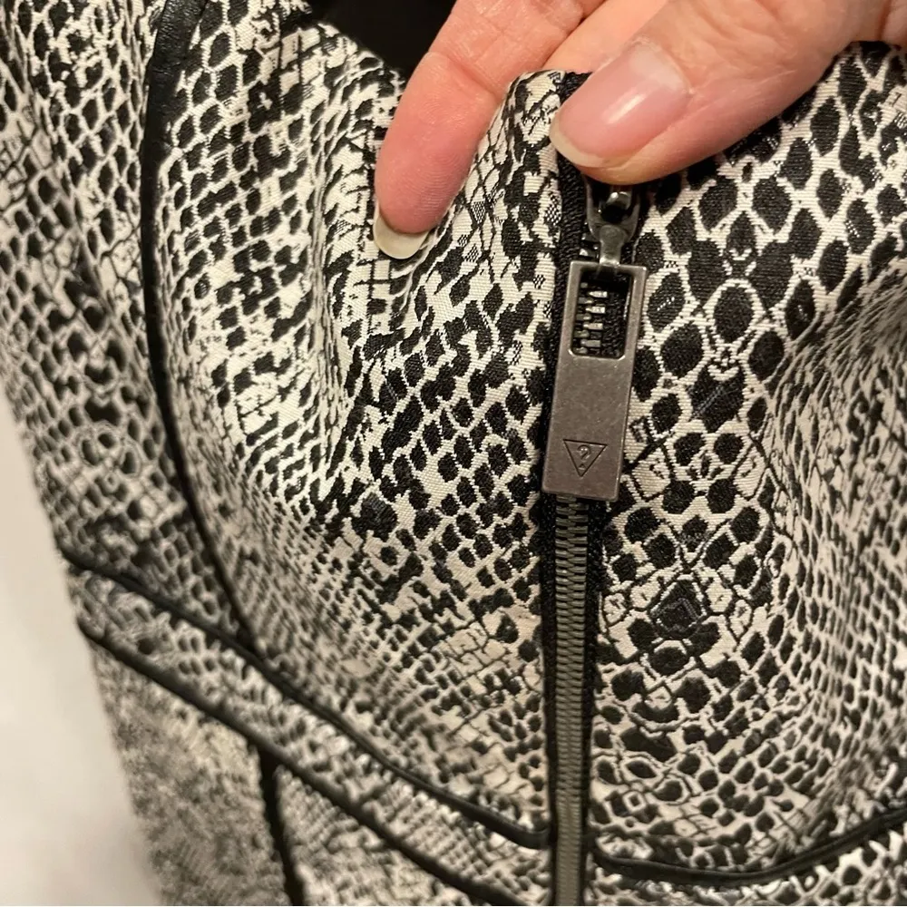 Guess sexy snake print black piping corset top tulip micro mini strapless dress - Image 10