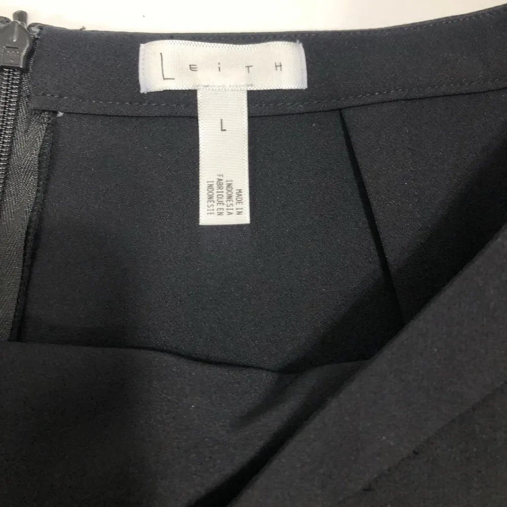 Nordstrom Black Asymmetrical Wrap Mini Skirt - Image 3