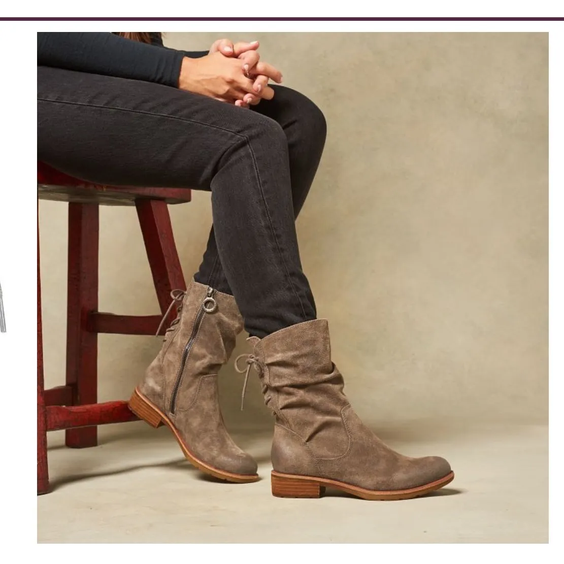 Söfft Sharnell Low Women's Gray Suede Leather Ankle‎ Boots Lace - Image 9