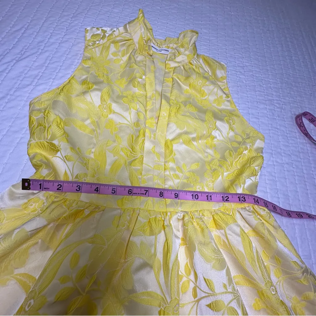 Amanda Uprichard Sleeveless Saffron Dress in Portofino Brocade - Image 7