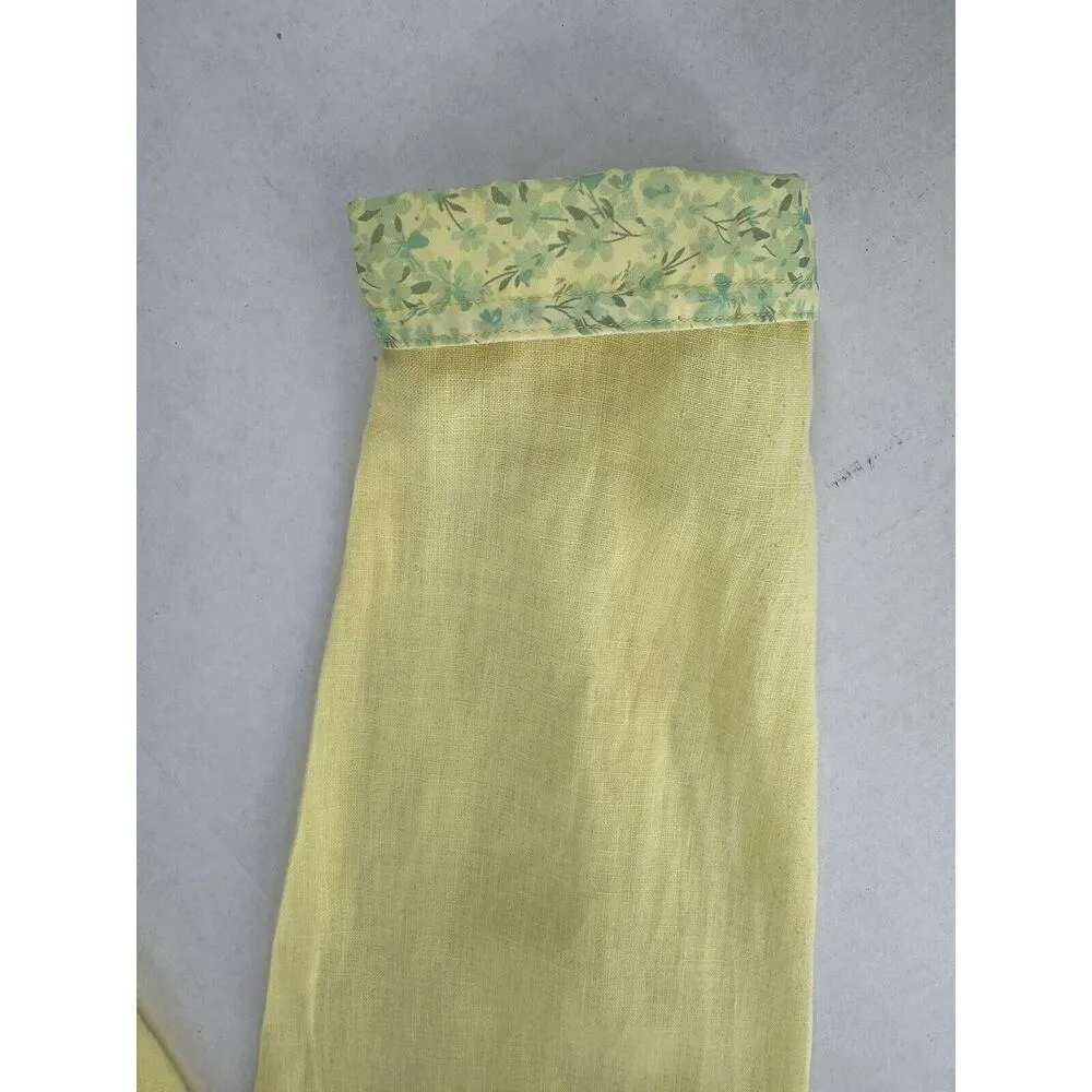 Sundance Pearl Snap Shirt Size M 100% Linen Yellow Western Rodeo Cowgirl​​ Size M - Image 2