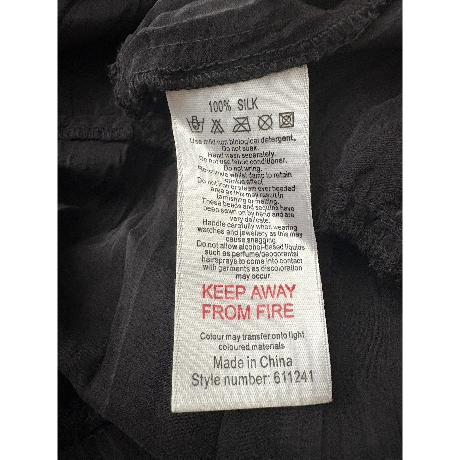 Monsoon Crinkle Maxi Skirt 10 Black Lace Tiered Witchy Dark Romantic Vamp - Image 12